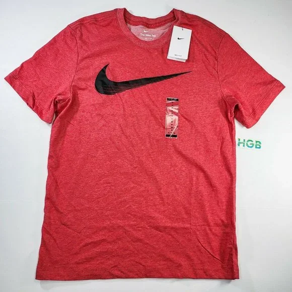 Nike Dri-Fit T-Shirt Men's Training Running Sport Athletic Red Swoosh CZ9724-672 - Picture 2 of 7